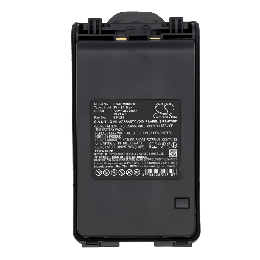 Batterie radio bidirectionnelle Icom CS-ICM860TC