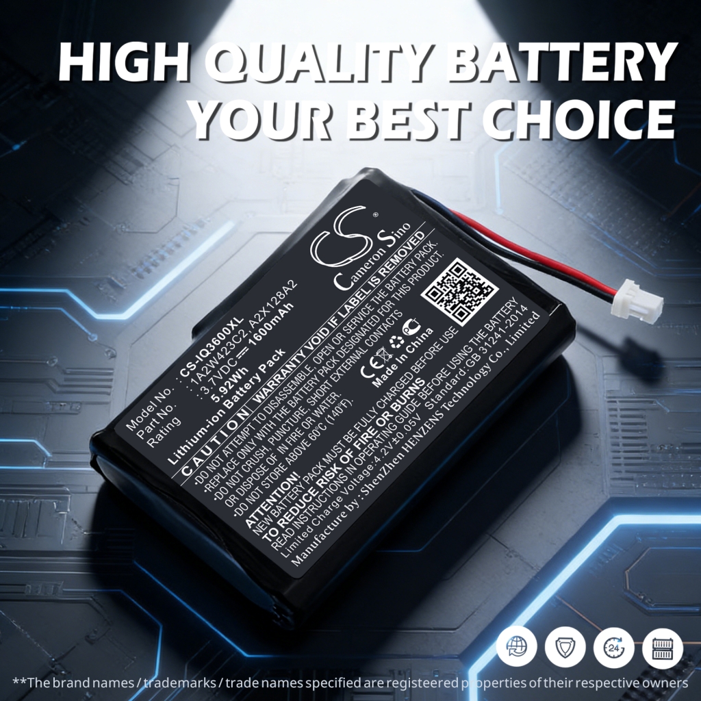 Batterijen compatibel met Garmin iQue 3200 3600 3600a CS-IQ3600XL