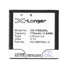 Compatibele batterijvervanging voor I-blue HX-NBP6MC-G