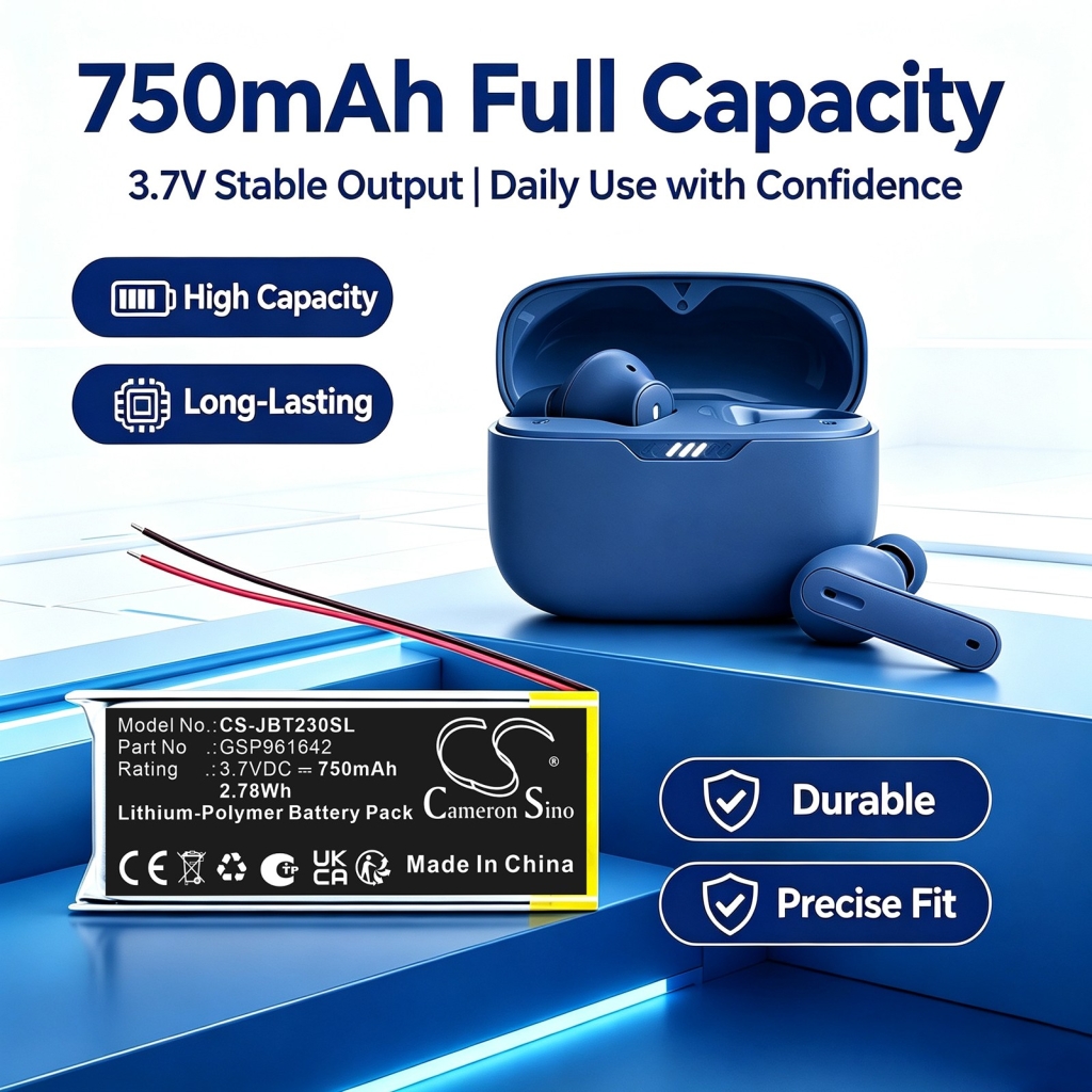 Batterijen compatibel met JBL Tune 230NC Charging Case Beam 230NC Charging Case Beam Earbuds charging Case CS-JBT230SL