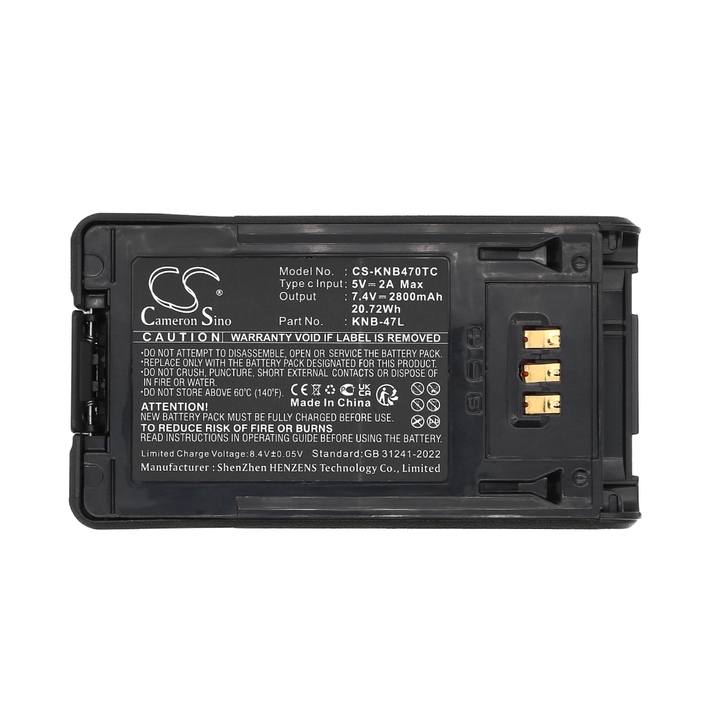 Batterie radio bidirectionnelle Kenwood CS-KNB470TC