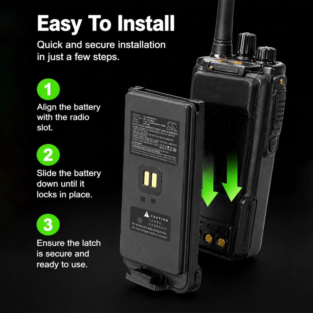 Batterij compatibel met Kirisun CS-KRP990TC