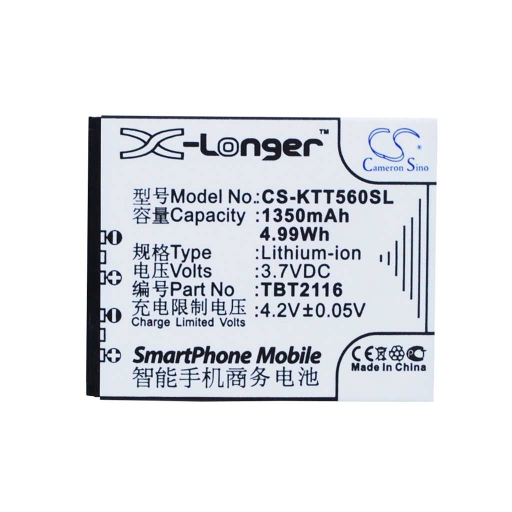 Batterij compatibel met K-Touch CS-KTT560SL