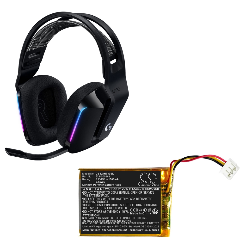 Batterij voor draadloze headset Logitech CS-LGH733SL