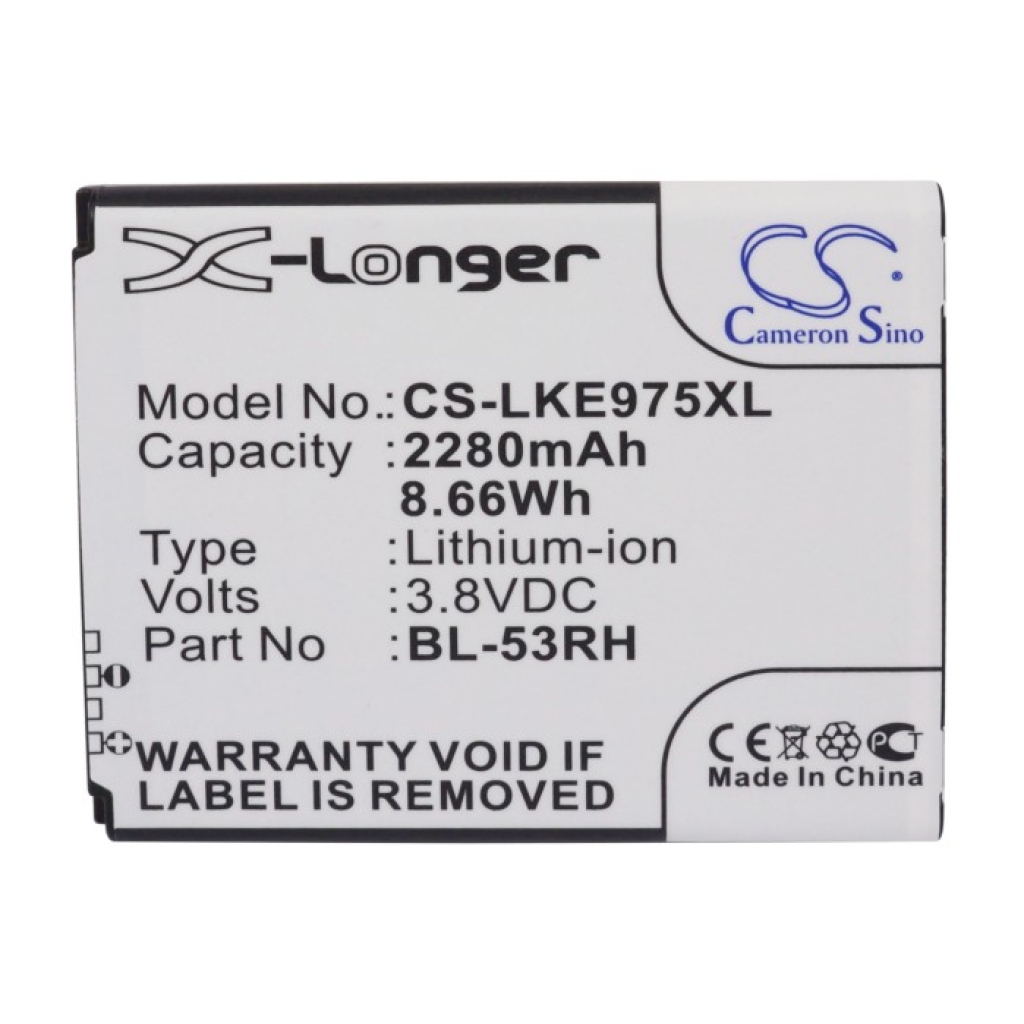 Batterij compatibel met LG CS-LKE975XL