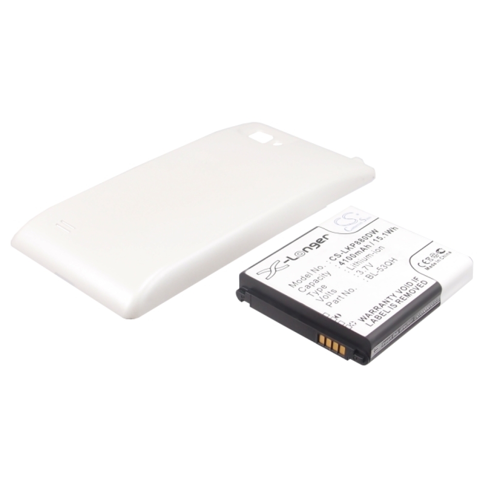 Batterijen compatibel met LG Optimus 4X HD CS-LKP880DW