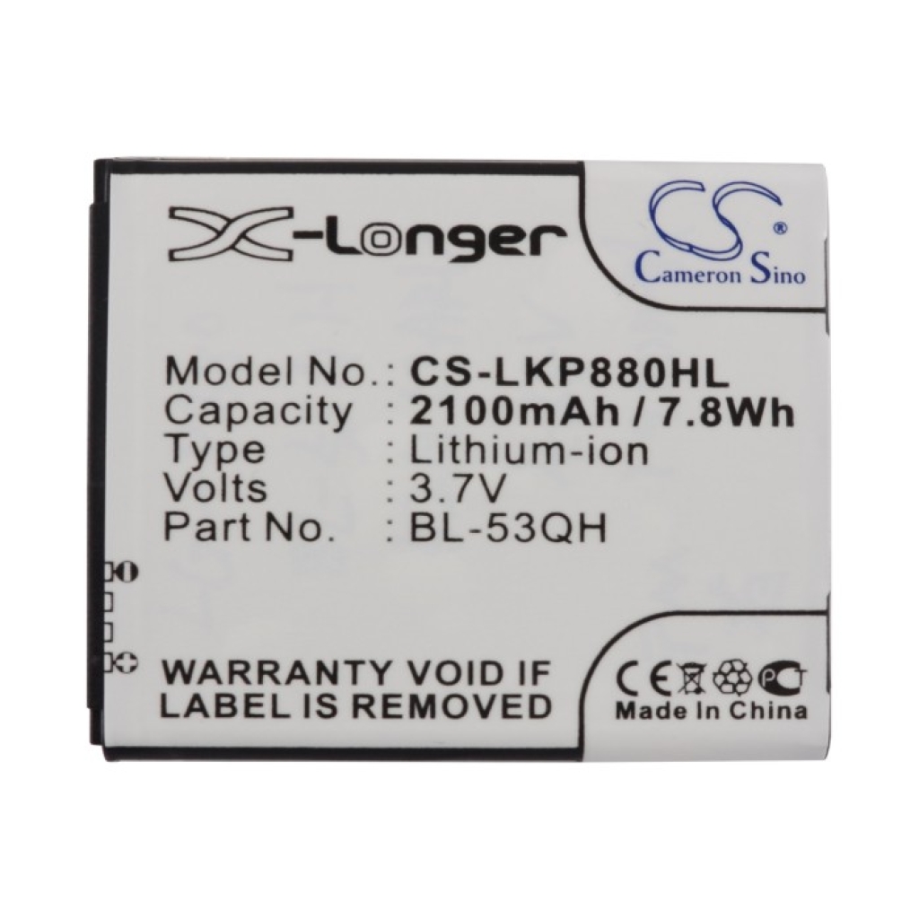 Batterij compatibel met LG MetroPCS CS-LKP880HL
