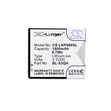 Compatibele batterijvervanging voor LG BL-53QH,EAC61878603,EAC61878605,EAC61898401