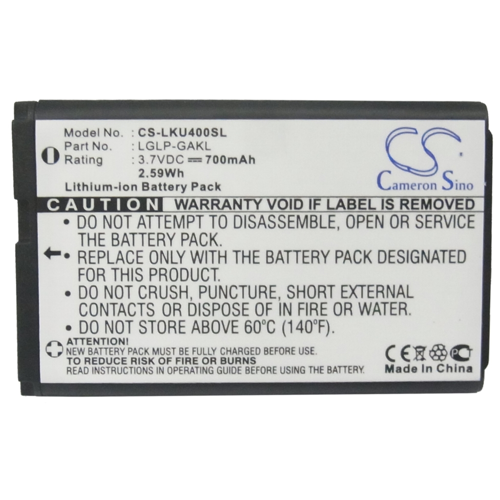 Batterij compatibel met LG CS-LKU400SL
