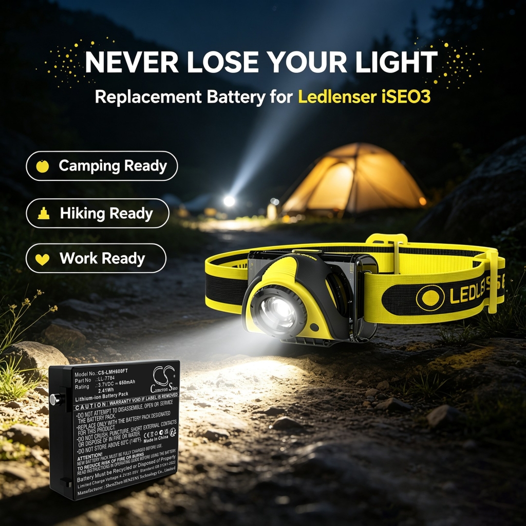 Battery compatible with Ledlenser CS-LMH600FT