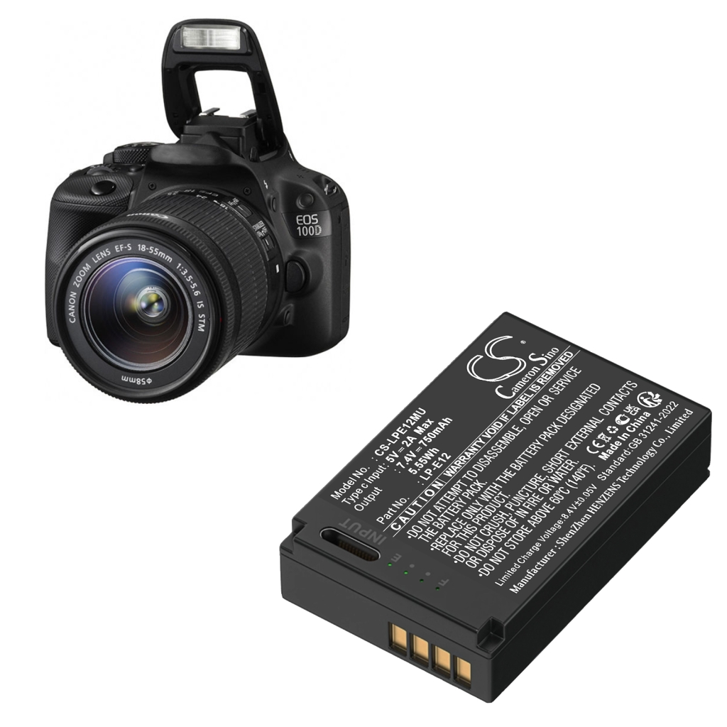 Batterie de l'appareil photo Canon CS-LPE12MU