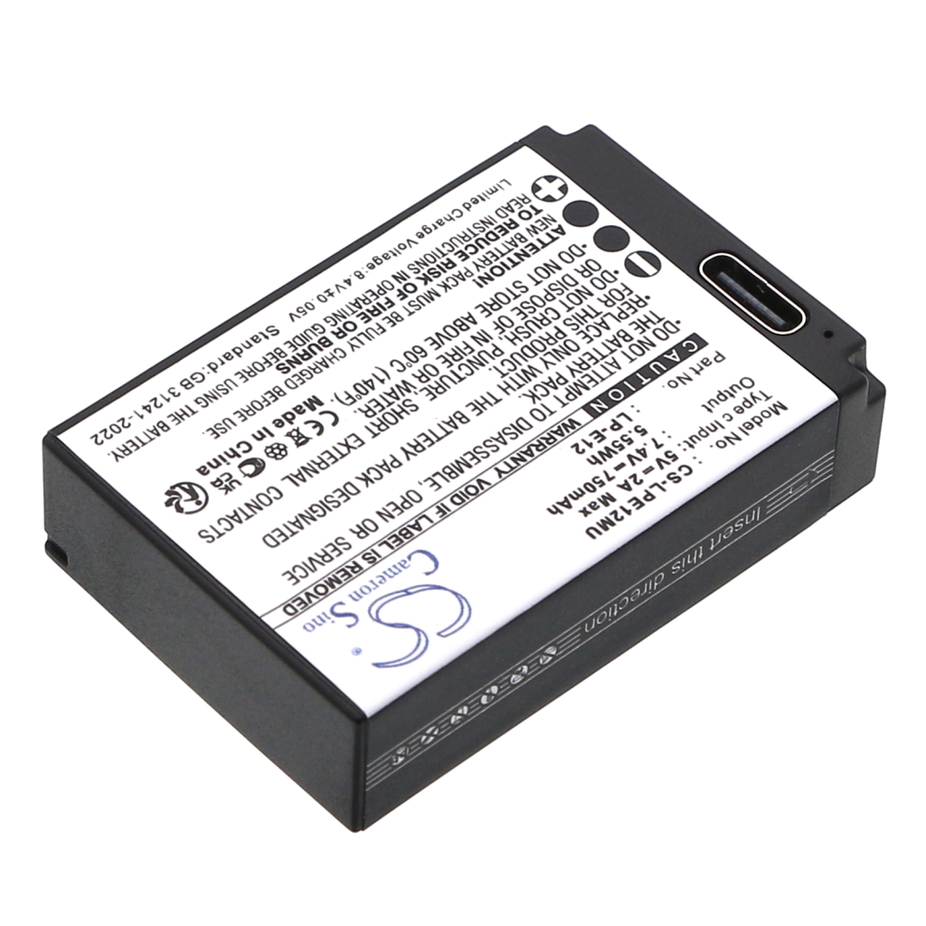 Batterie de l'appareil photo Canon CS-LPE12MU