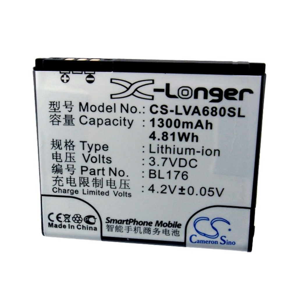 Batterijen compatibel met Lenovo A68e A68e CS-LVA680SL