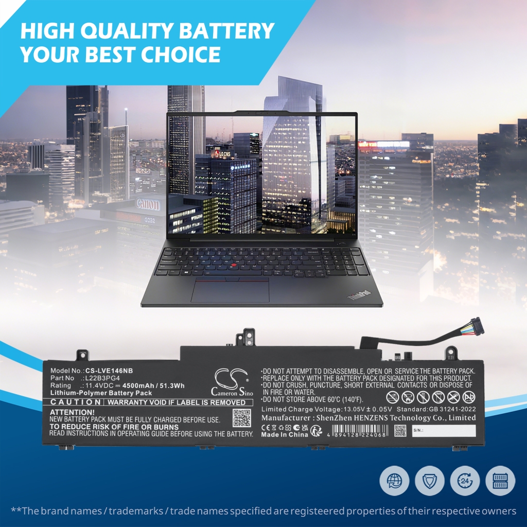 Notebook batterij Lenovo CS-LVE146NB