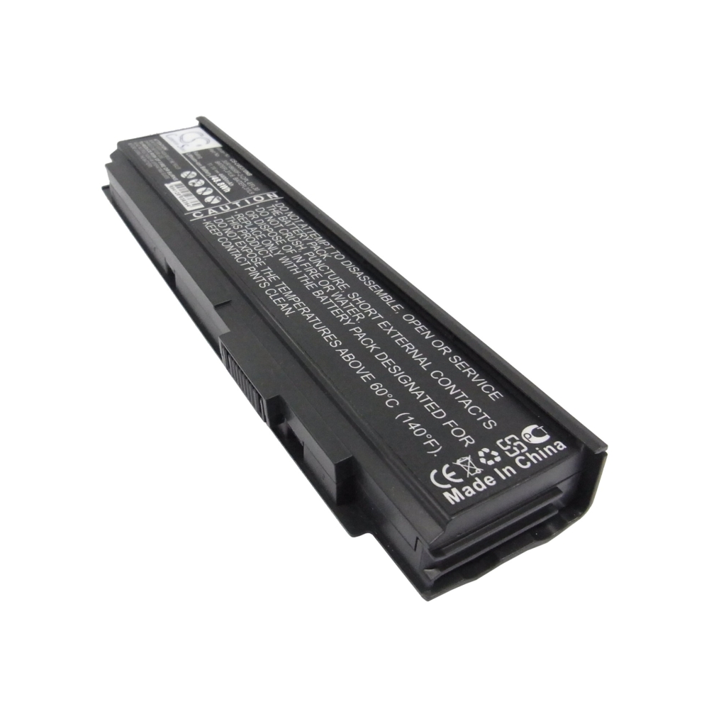 Zwarte CS-LVE370NB Acer laptopaccu, schuin bovenaanzicht met connector