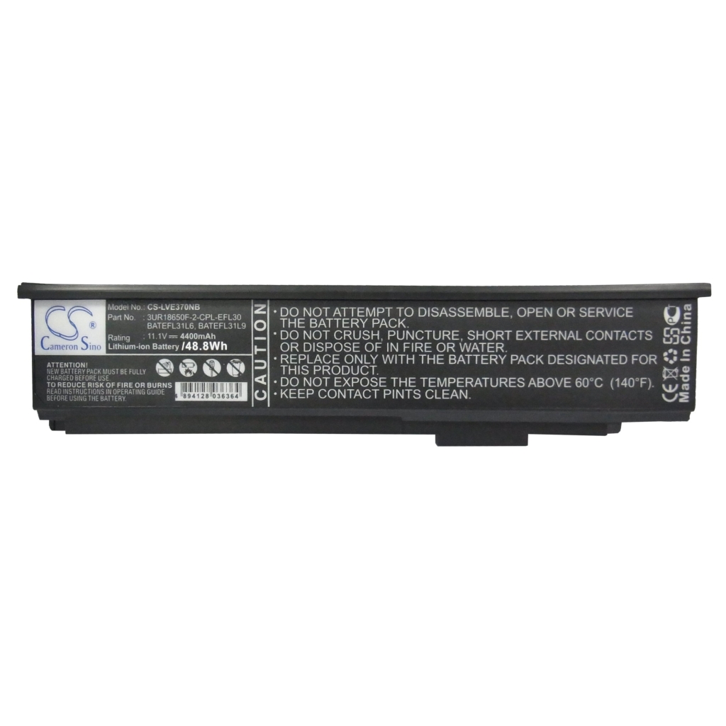 CS-LVE370NB frontetiket 3UR18650F-2-CPL-EFL30 11,1V 4400mAh 48,8Wh