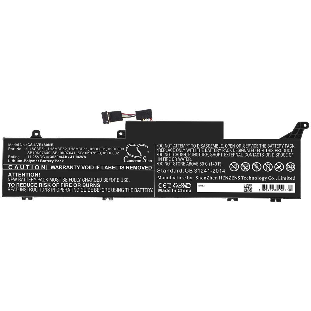 Batterij Vervangt SB10K97641