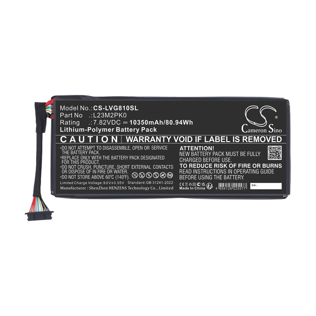 Batterij compatibel met Lenovo CS-LVG810SL