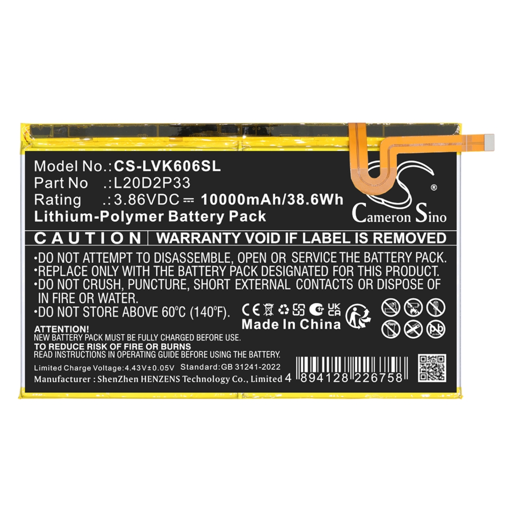 Batterij Vervangt Lenovo L20C2P33