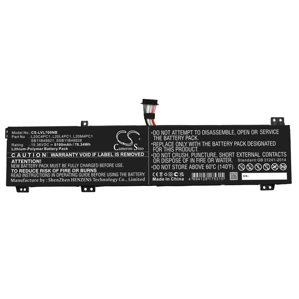 Batterij Vervangt L20M4PC1