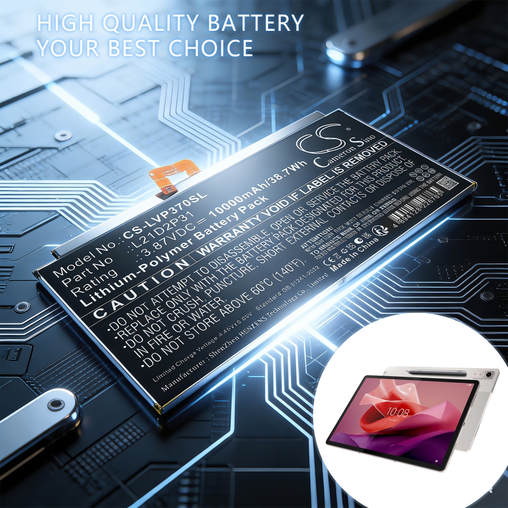 Batterij compatibel met Lenovo CS-LVP370SL