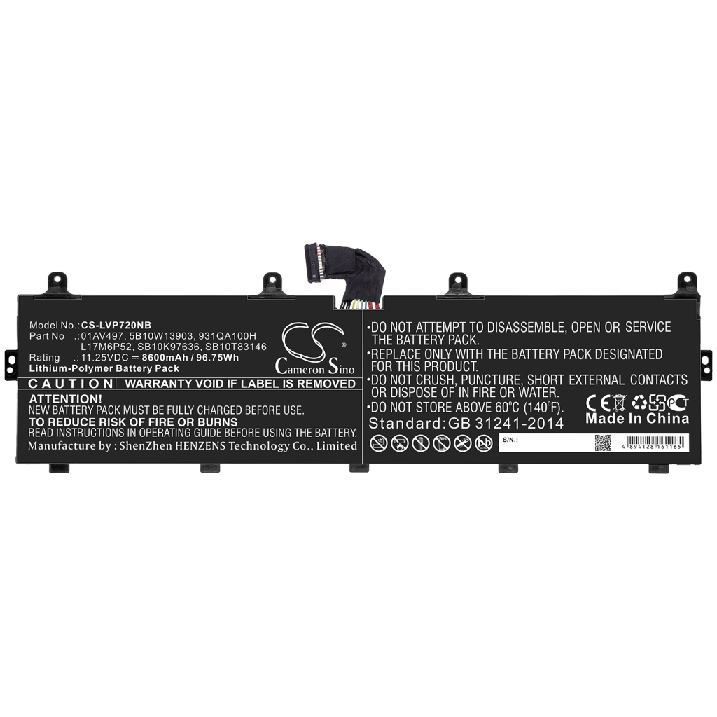 Batterij Vervangt SB10K97636