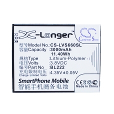 Remplacement de batterie compatible pour LENOVO BL222