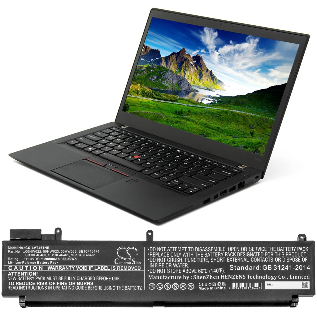 Notebook batterij Lenovo ThinkPad T460s(20F9A02RCD)