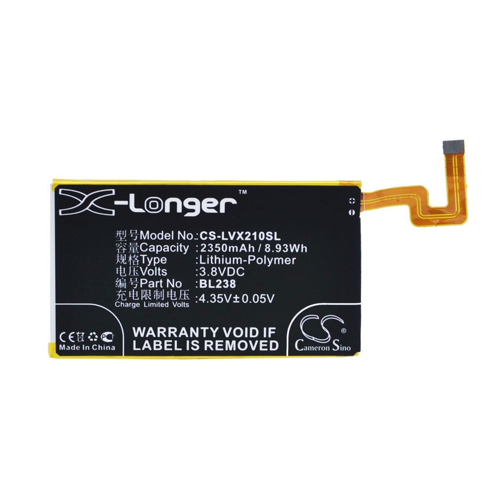 Batterijen compatibel met Lenovo Vibe X2Pt5 CS-LVX210SL