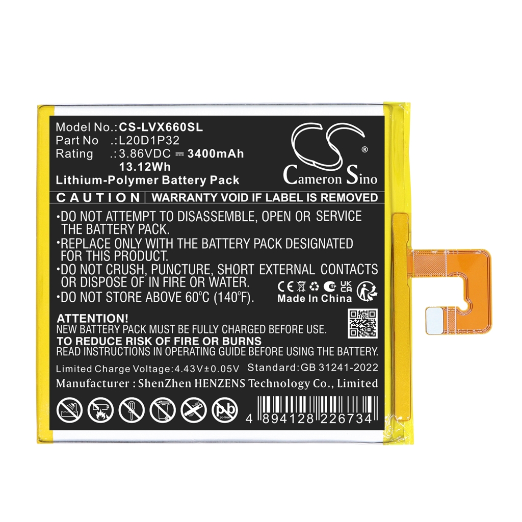 Batterij compatibel met Lenovo CS-LVX660SL