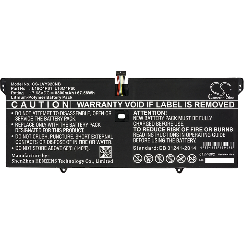 Batterij Vervangt L16C4P61