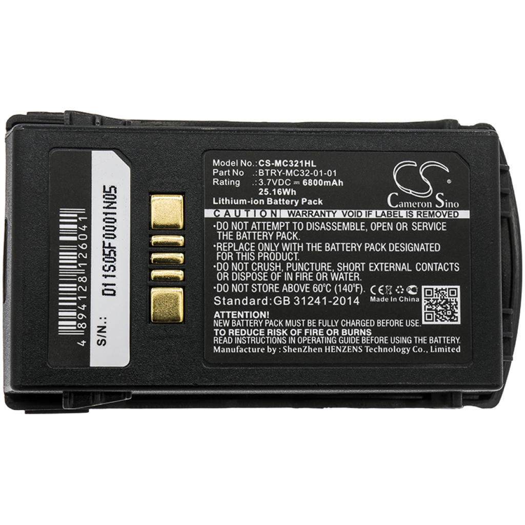 Batterij barcode, scanner Zebra MC3200