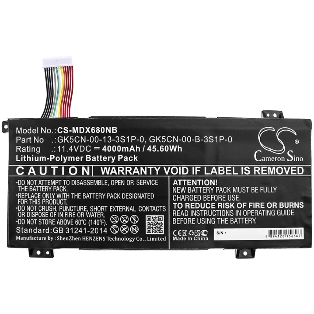 Notebook batterij Machenike CS-MDX680NB