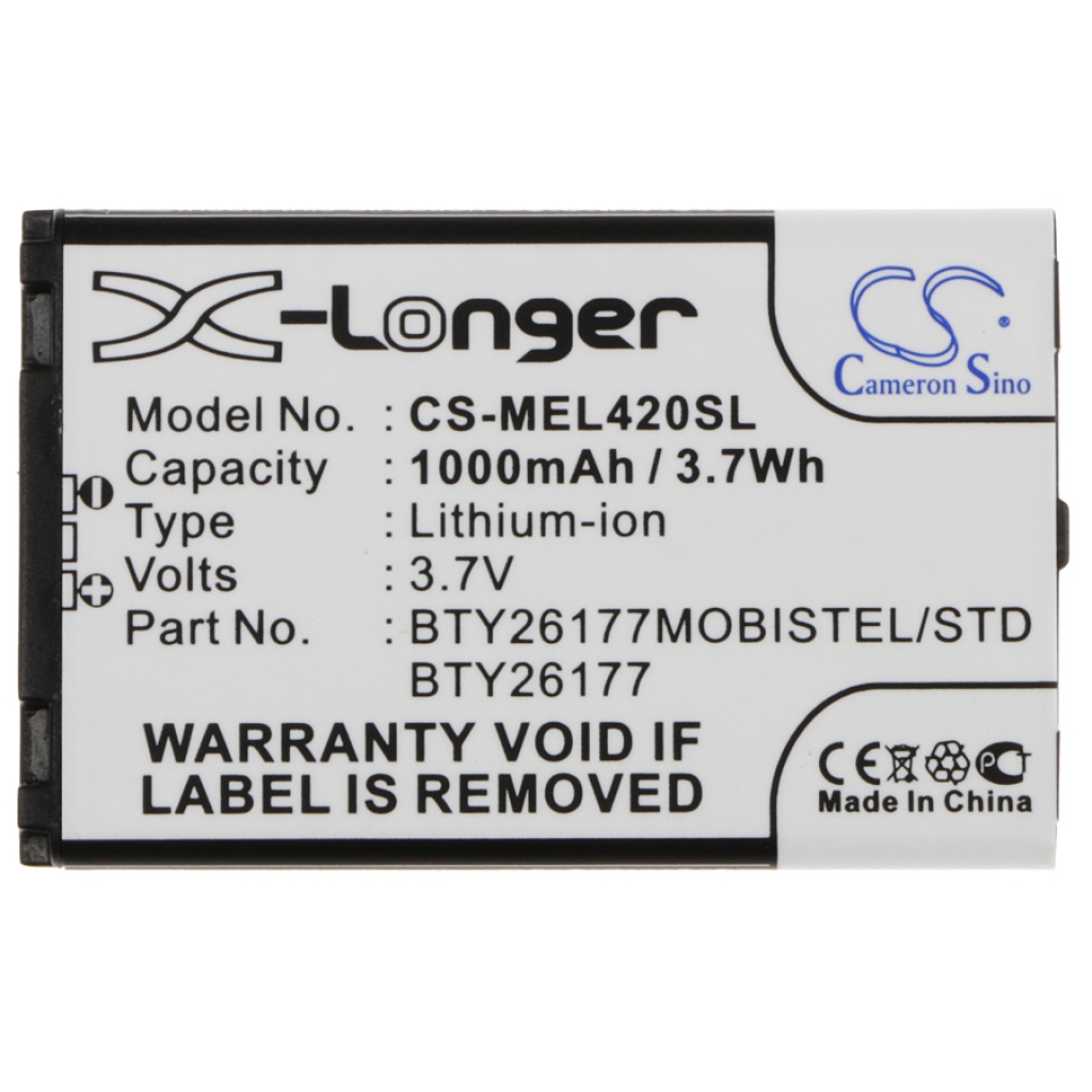 Batterij compatibel met Mobistel CS-MEL420SL