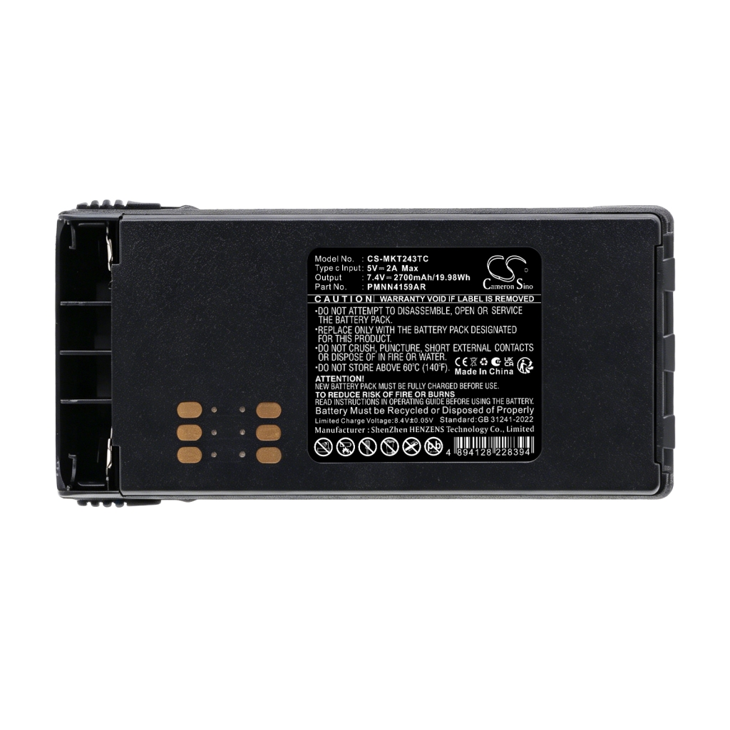 Batterijen compatibel met Motorola HT1250 HT1250 LS LS+ CS-MKT243TC