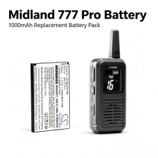 Compatible battery replacement for Midland PB-777PRO