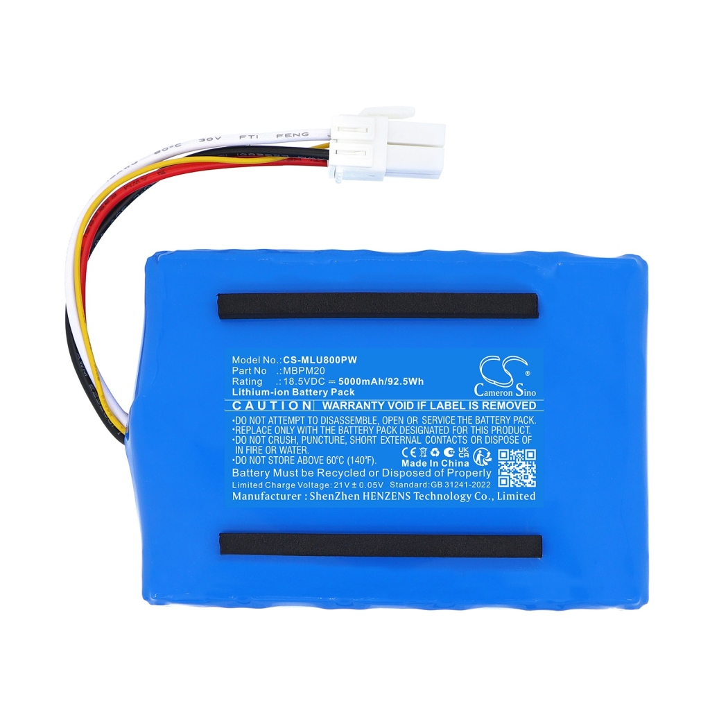 Batterijen compatibel met MOVA LiDAX Ultra 1200 Ultra 1600 Ultra 800 CS-MLU800PW