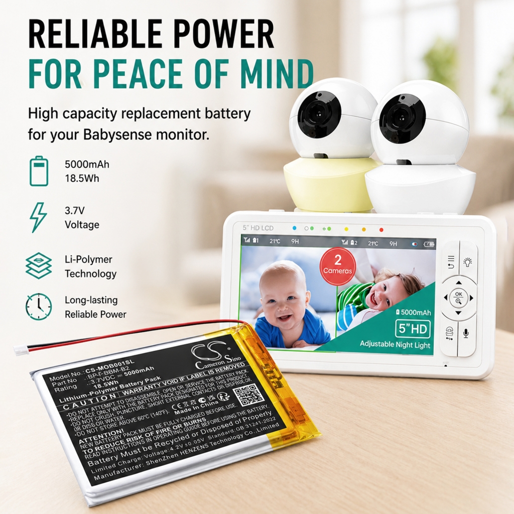 Batterie Remplace Babysense BAT-BBM-B2