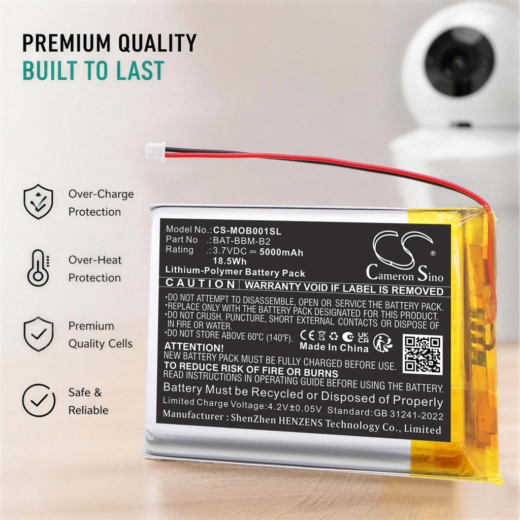 Batterie Remplace Babysense BAT-BBM-B2