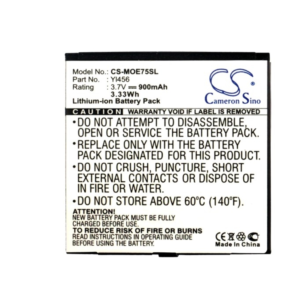 Batterij compatibel met Motorola CS-MOE75SL
