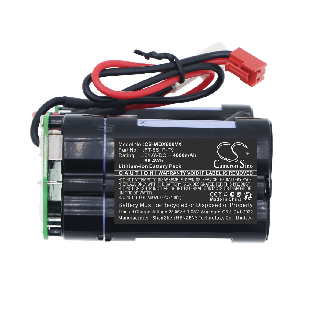 Batterij compatibel met Miboi CS-MQX600VX