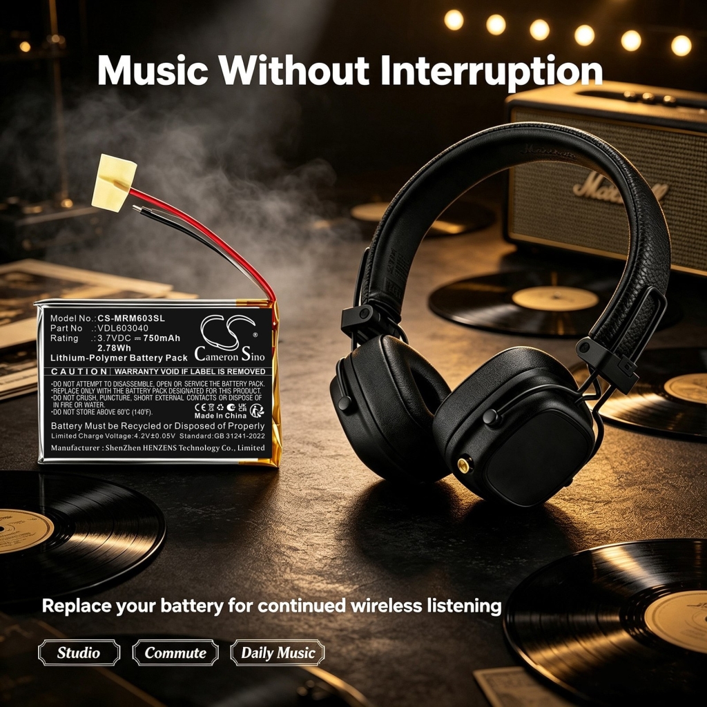Batterij compatibel met Marshall CS-MRM603SL