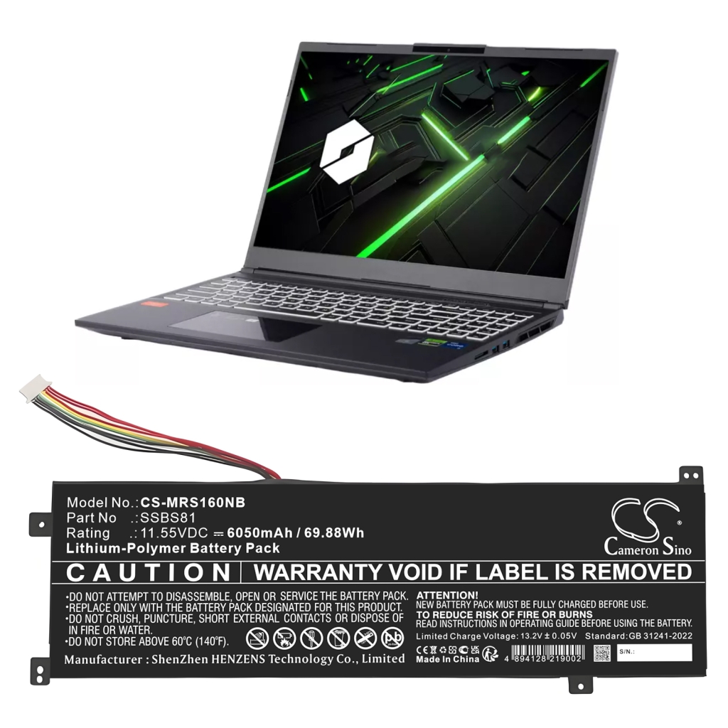 Notebook batterij Mechrevo CS-MRS160NB