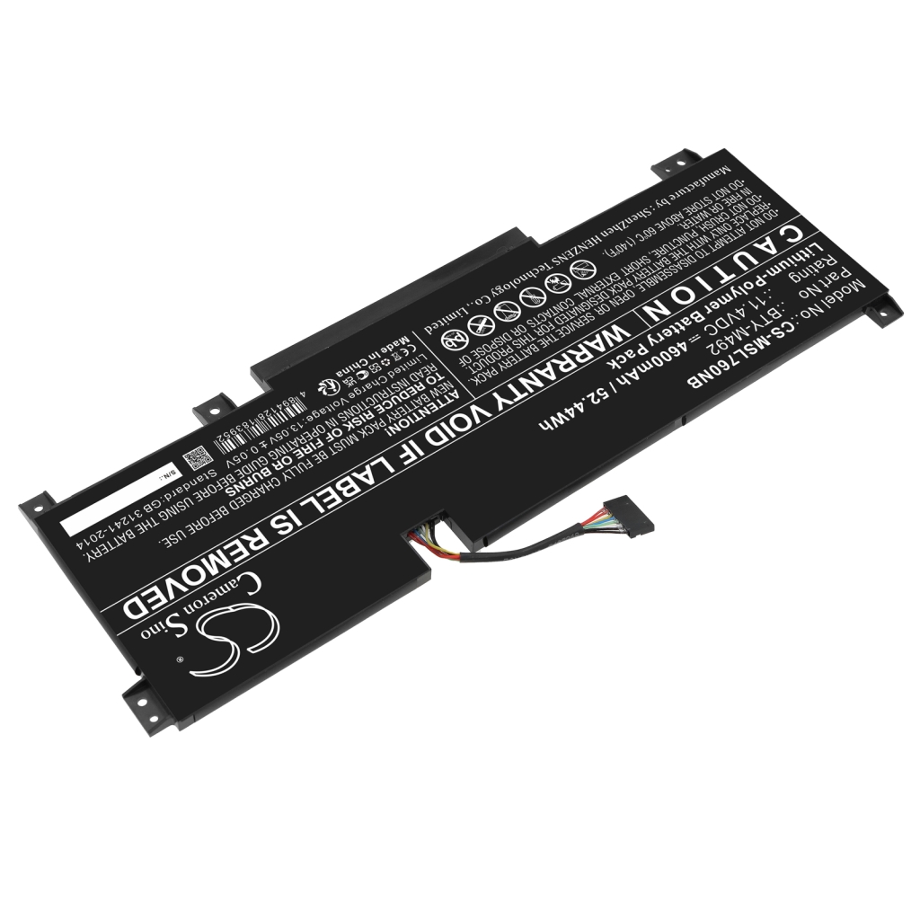 Batterij compatibel met MSI CS-MSL760NB