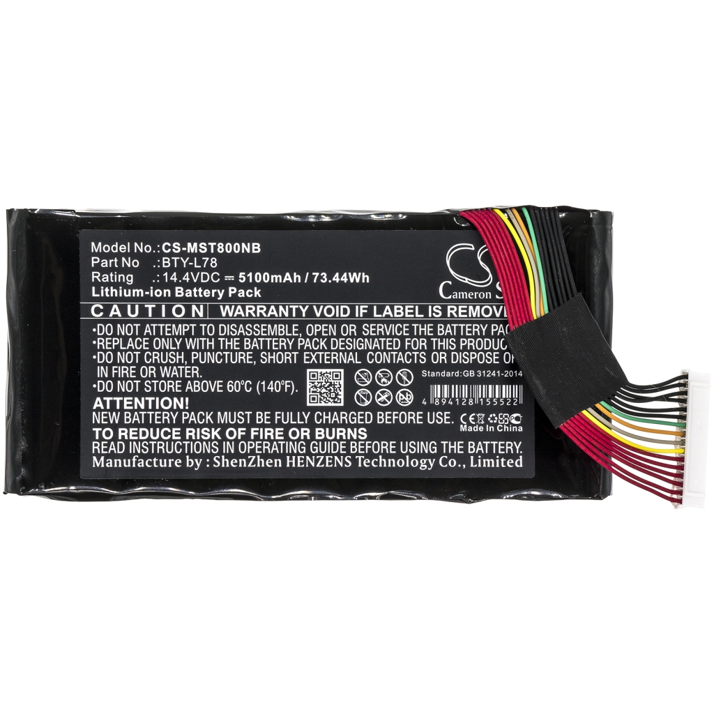 Notebook batterij Hipaa CS-MST800NB