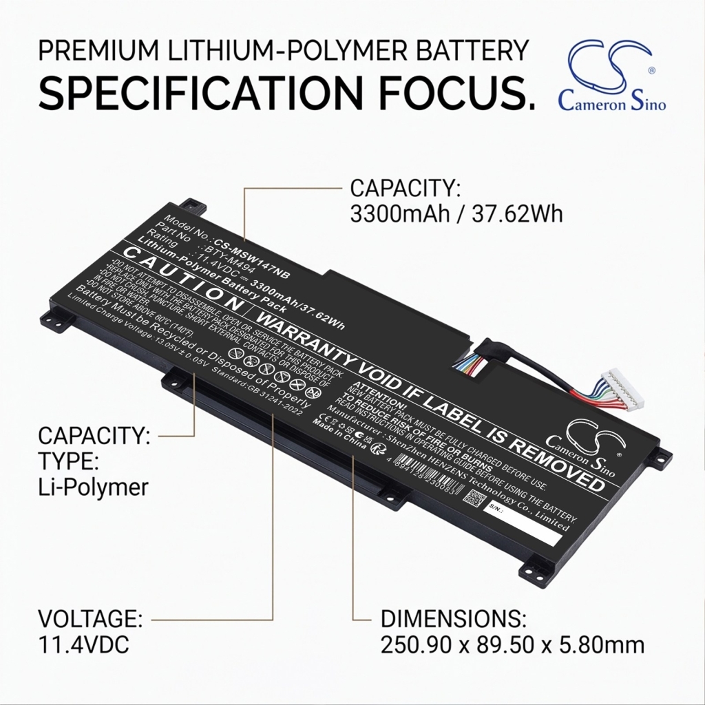 Batterie pour MSI Modern 15 A10RC