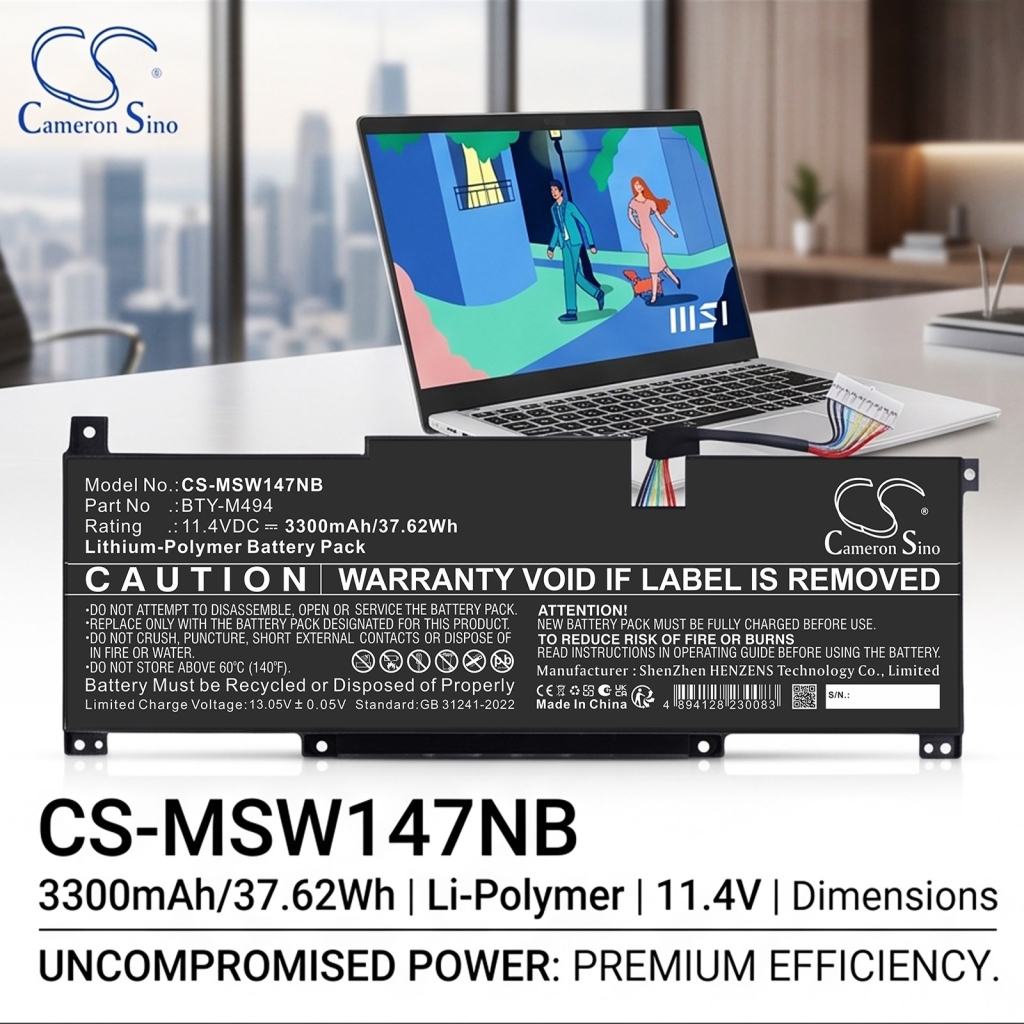Batterie pour MSI Modern 15 A10RC