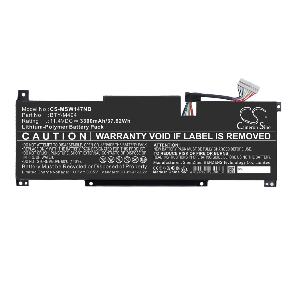 Batterie pour MSI Modern 15 A10RC