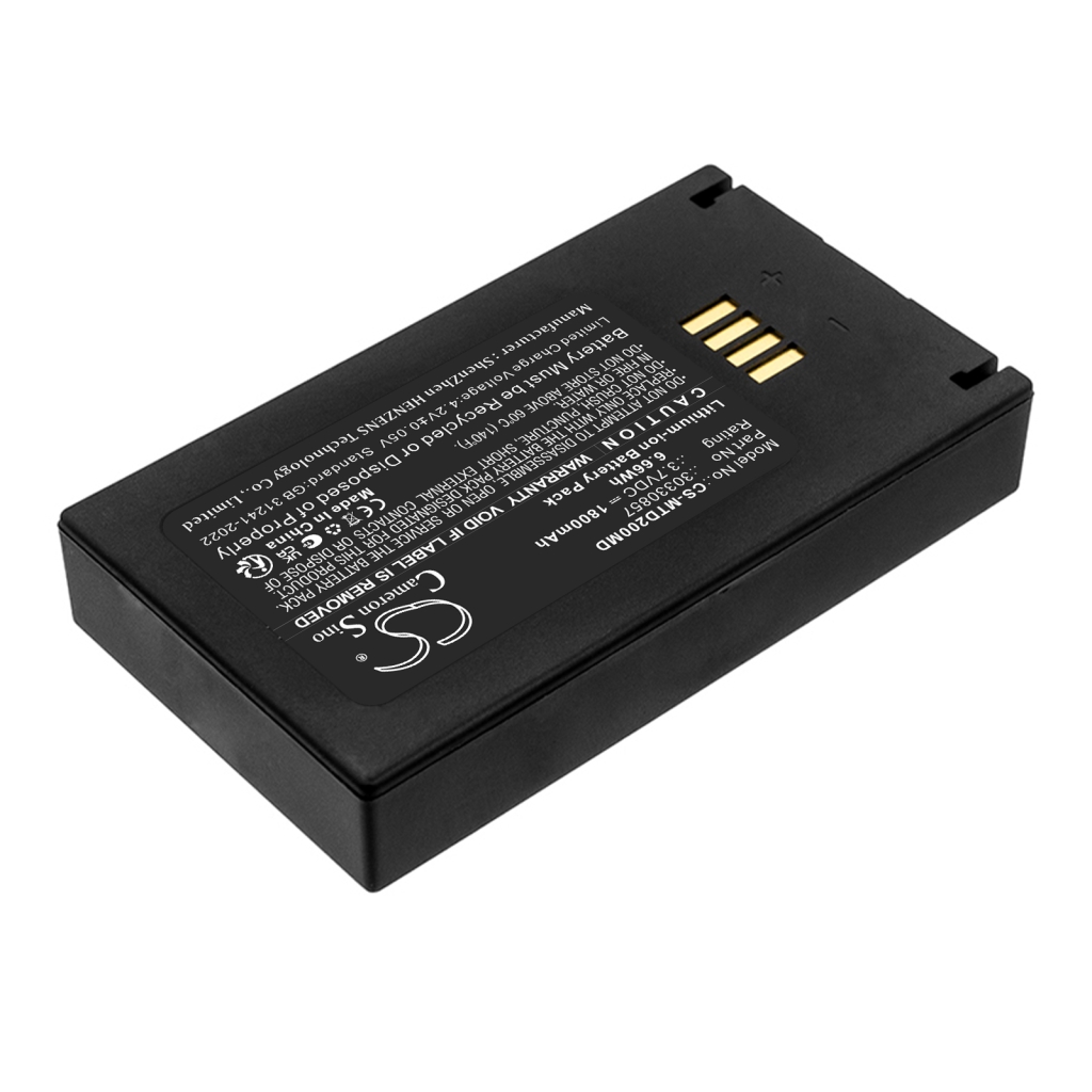 Batterijen compatibel met Mettler Toledo Densito Densito Portable Density Meter Density2Go CS-MTD200MD