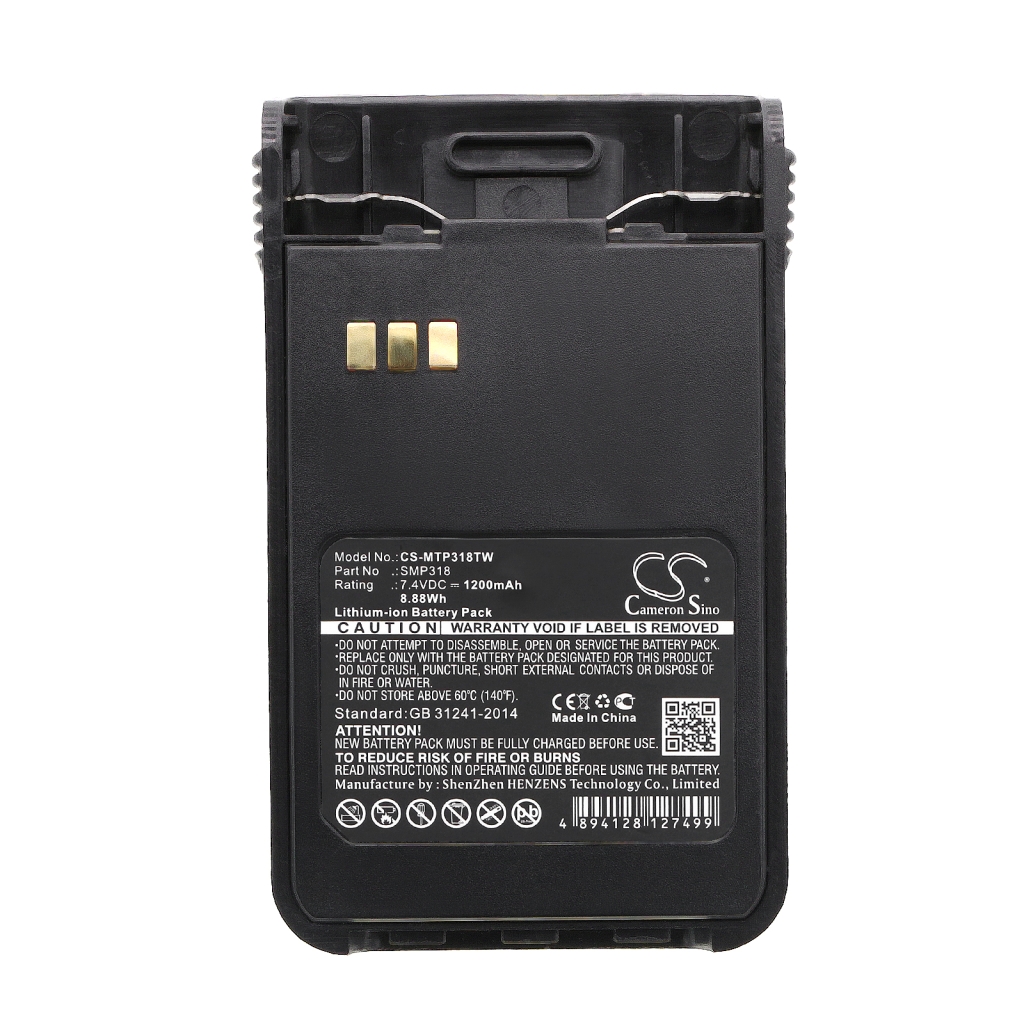 Compatibele batterijvervanging voor Motorola SMP318